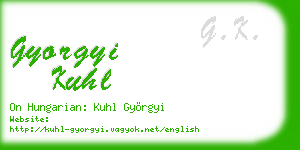 gyorgyi kuhl business card